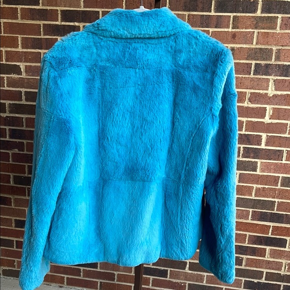 Hugo Buscati Blue Rabbit Fur Jacket - Picture 4 of 4